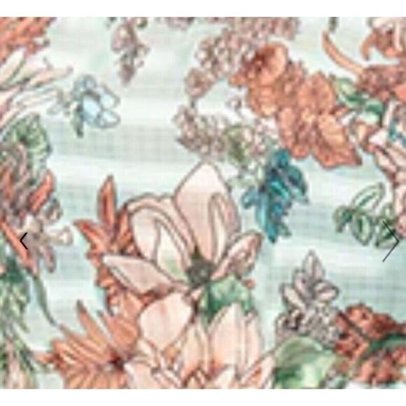 Unique Vintage Sample Dress Plus Size 3XL Green Floral Off The Shoulder Maxi - Picture 5 of 14